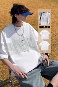 M-6XL 大码240克纯棉宽松新款T恤109-1-T23612-P40图片