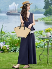 现货2026夏季时尚潮流天丝亚麻老钱风马甲三件套加阔腿裤套装，女装套装/套裙，兰菲阁