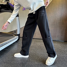 秋冬加绒休闲裤男士直筒渐变大口袋工装裤潮运动裤901N44加绒P68，男装工装外套，星座901