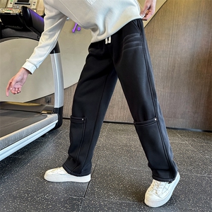 秋冬加绒休闲裤 男士直筒渐变大口袋工装裤潮运动裤901N44加绒P68图片
