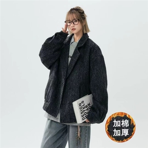 现货翻领简约CIEAN FIT复古潮流加棉宽松中性外套N60-P125控178图片