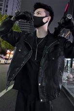 秋季新款机车立领皮衣男潮流宽松朋克PU皮夹克外套P802-P148，男装夹克，电商A368