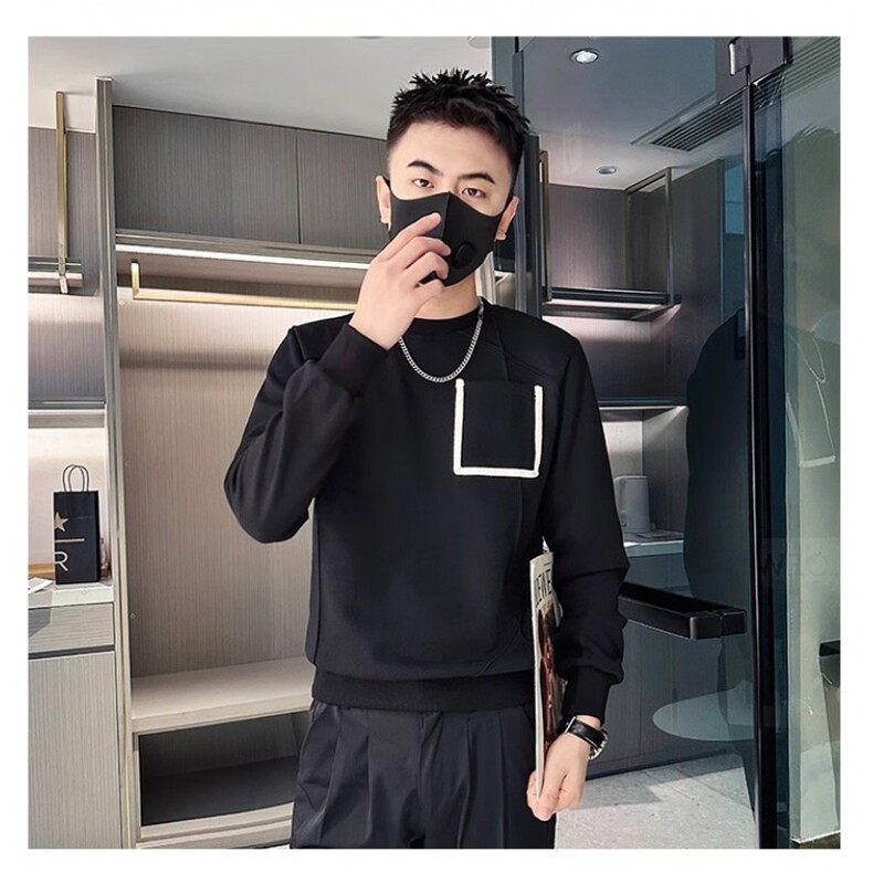 网图现货男士重磅设计感款拼接圆领短袖T恤半袖R8020-P48,男装T恤,星座1005-4
