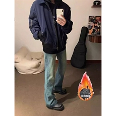 【有货】DRS091-P75美式设计感飞行员夹克棉服男春秋新款短款外套，男装夹克，星座603-2
