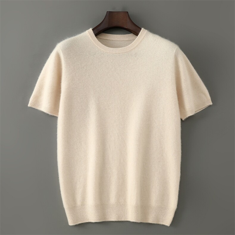 2025百搭时尚简约短袖圆领羊毛衫，男装羊毛衫，千国羊绒