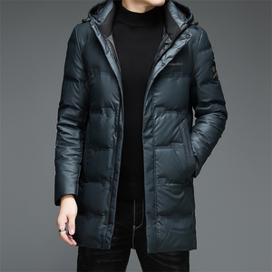 AN9811钱塘2020-3秋冬中长款中年男士羽绒服连帽休闲保暖外套P280图片