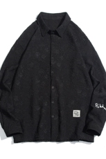 白底花型长袖衬衫男大码M-5XL情侣衬衫男长袖衬衣男CCS8734P45控，男装衬衫，星座227-7