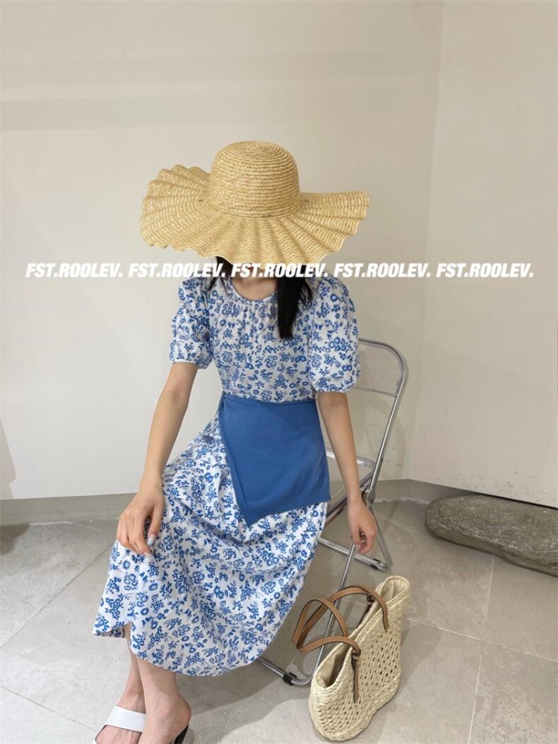 新款碎花连衣裙，女装连衣裙，FST