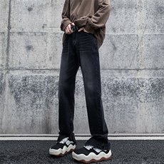 现货早春高街vibe修身长裤黄泥染拉链牛仔裤男K823-P55，男装牛仔裤，星座205