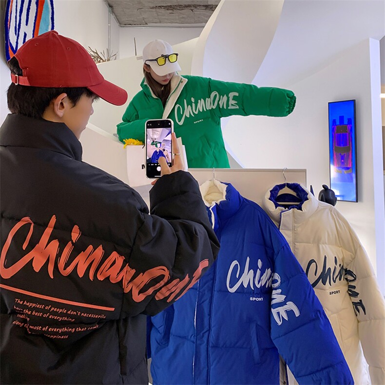 两面穿新款加绒棉衣男女棉服面包服情侣棉袄外套3325-P80控118,男装棉衣,星座207