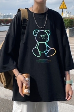 Q11139-P30春夏季七分袖t恤男大码五分袖男短袖中袖，男装T恤，电商A040
