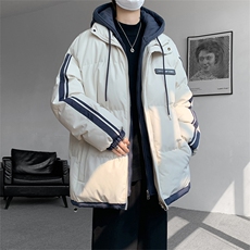 棉服男冬季新款港风宽松假两件连帽棉衣MF8587-特P78，男装棉衣，星座214-3