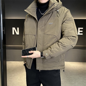 L-5XL MY619-P175 双色连帽棉衣男保暖外套填充物 石墨烯生物绒棉图片