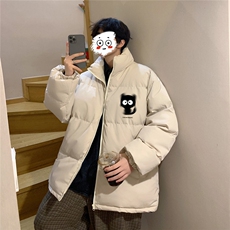 港风冬季创意卡通印花时尚立领休闲棉服A247-MY2047特批65控98，男装棉衣，电商A247
