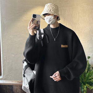 控68半高领毛衣男士大码针织衫男毛线衣男 M18293-P45 加绒款-P65图片