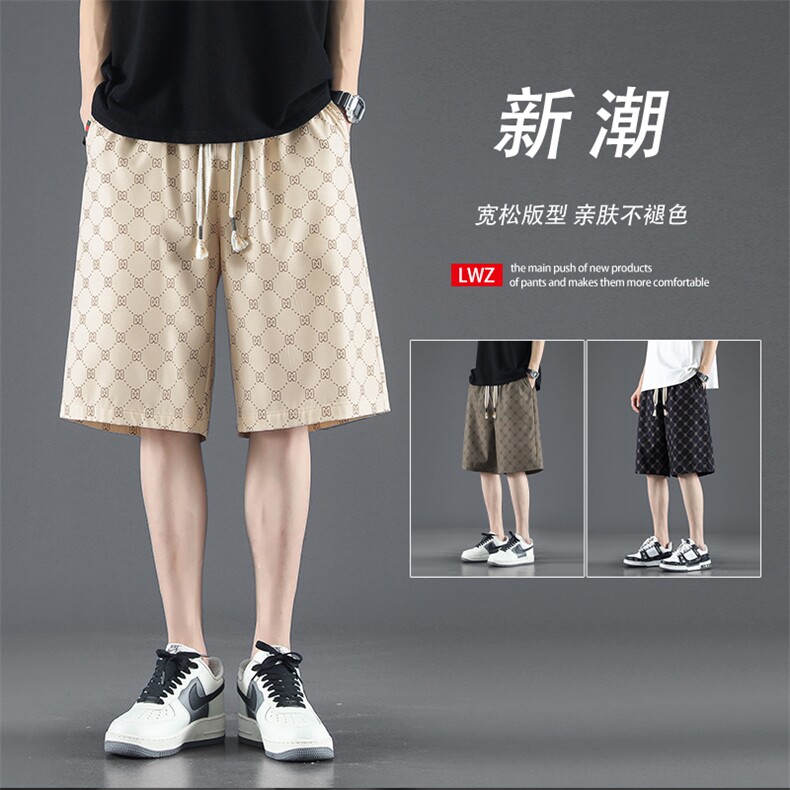 时尚潮流五分裤冰丝亲柔清爽休闲裤垂顺亲肤运动裤 DK280-特批17图片