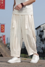 2025春夏新款风提花休闲裤男士宽松大码阔腿哈伦裤K2509-P75，男装休闲裤，电商A008
