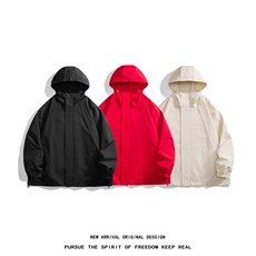 JK9082/P65秋装新款防风防水冲锋衣夹克男潮宽松大码上衣外套，男装夹克，电商A141