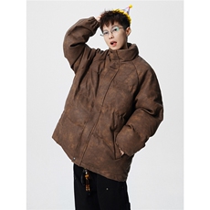 1PU皮复古做旧钢印大码M-5XL棉衣男MY77096P130控198抖控228，男装棉衣，星座226-2
