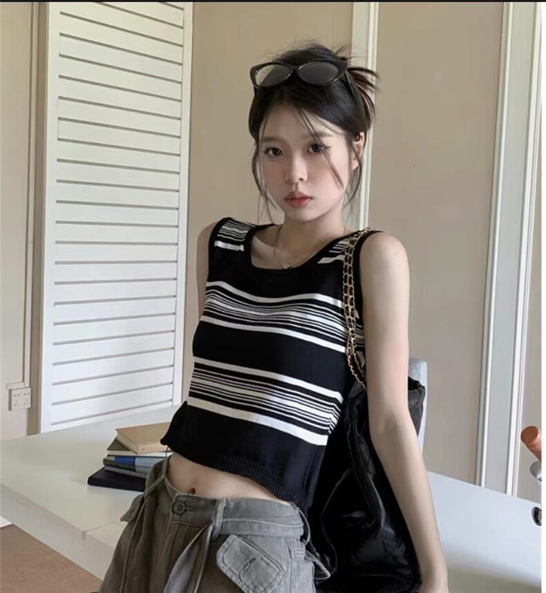 春夏单品针织背心，女装背心吊带，泰靡(2F)