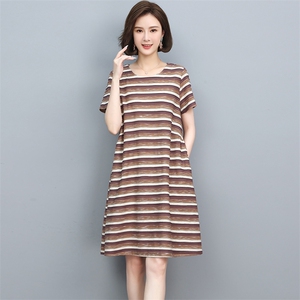 条纹连衣裙女2022年夏季新款气质显瘦高级感裙子潮图片