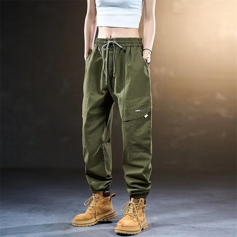 美式复古工装裤男春秋季2026新款潮牌休闲裤直筒宽松纯棉束脚，男装工装外套，星座218-1（原230）