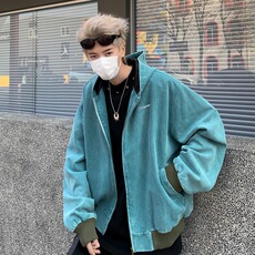 帆布夹克男2024春秋新款美式复古宽松连帽短款情侣外套W6056-P60，男装夹克，星座412-2