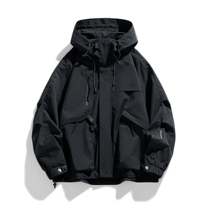 2025春款美式连帽服夹克男港风复古工装外套JK0136-P85图片