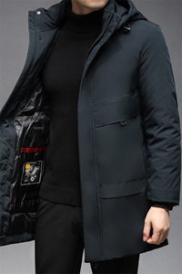休闲拆卸帽羽绒服中年男2023冬装脱卸内胆爸爸装GSNA21588-P235图片