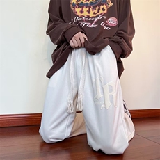 裤子男春秋季高街ins潮百搭运动潮牌宽松直筒休闲长裤K2632-P32，男装休闲裤，星座412
