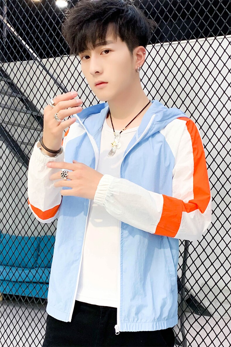 男士超薄外套2021春夏季新款潮流韩版防晒服上衣夹克V99-P30,男装夹克,星座509