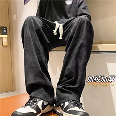 灯芯绒扎染工艺新款休闲裤男宽松D329-QM534-薄款55-加绒P65-控88，男装卫衣，电商D329