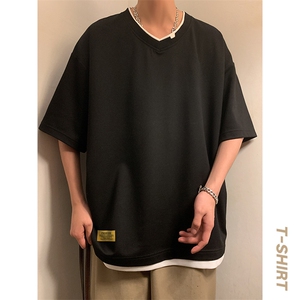 夏季短袖港风暖光休闲宽松潮牌百搭短袖T恤男TC3138RK01-P30控50图片