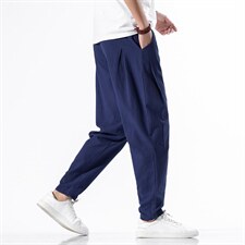 风哈伦裤男宽松休闲裤小脚运动裤大码长裤子萝卜裤男 906 P40图片