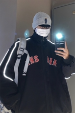 港风新品反光宽松男士棉衣韩版百搭情侣棉服冬装外套G1030P118，男装棉衣，电商A339
