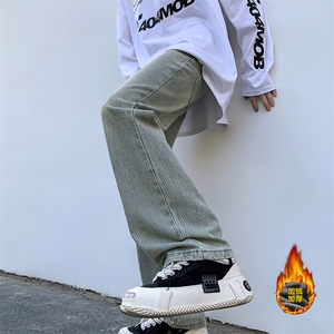 B221 美式ins高街加绒加厚牛仔裤 LK22087-P55 控78 加绒P65控88图片