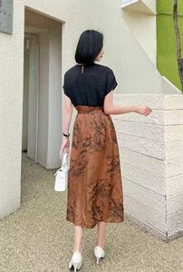 现货，人丝撞色连衣裙图片