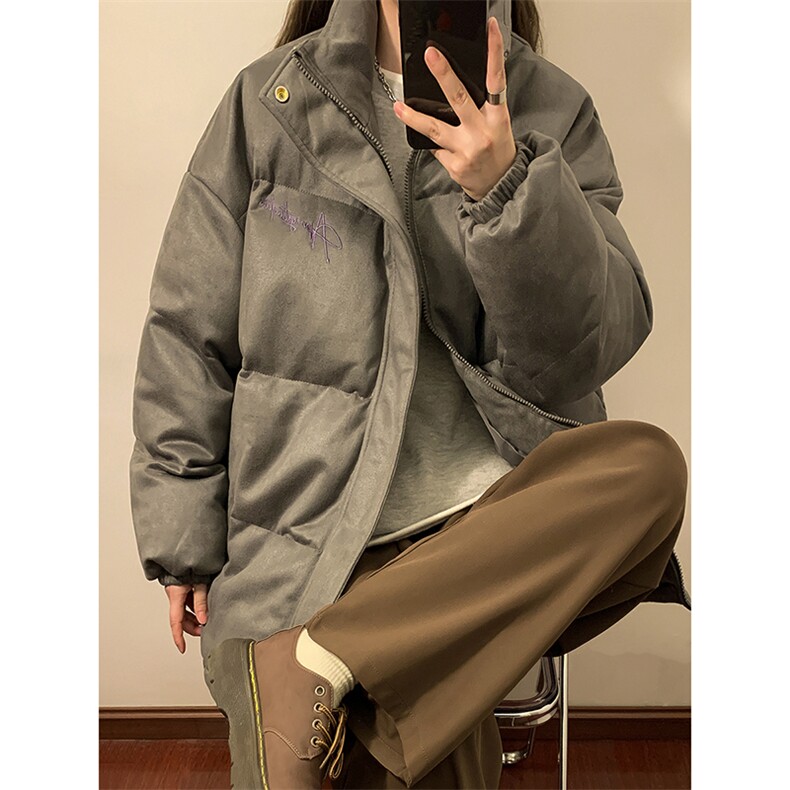 棉衣新款麂皮刺绣加厚男女棉服MY669-P108，男装棉衣，电商A132（原电商B245）