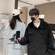 牛仔夹克男大码牛仔外套男茄克NJ77279-P60加绒款-P75，男装夹克，电商A040