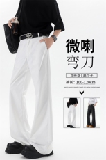 弯刀裤美式高街微喇裤子男弹力高级感直筒阔腿休闲西装裤KZ058P50，男装休闲裤，电商B312