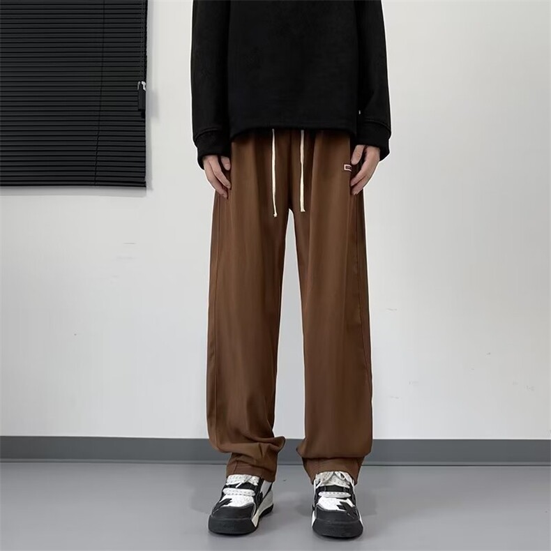 西装裤九分阔腿直筒宽松秋季潮流休闲高街长裤子垂感班服X151-P35,男装休闲裤,星座1109-3