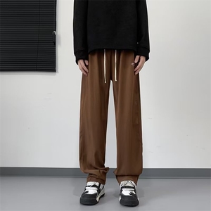 西装裤九分阔腿直筒宽松秋季潮流休闲高街长裤子垂感班服X151-P35图片