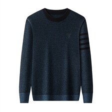中青年男装毛衣纯羊毛毛线衣商务针织潮流拉链线衫XXZ809-P195图片