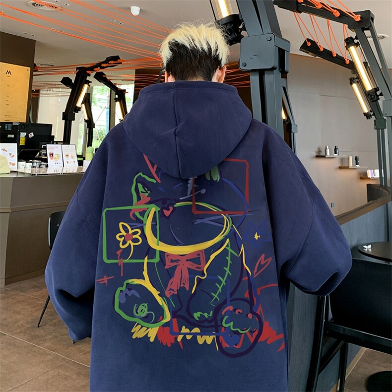 直播460克超厚潮牌重磅纯色连帽卫衣力推男XZ517A-2-WY8841-P68,男装卫衣,星座517A-2
