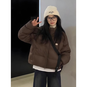 韩系棉服女2025新款冬季短款棉袄学生加厚保暖连帽棉衣外套图片