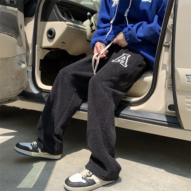 玉米粒灯芯绒男生休闲裤潮宽松束脚运动裤227-2*C530*P50控68,男装休闲裤,星座227-2