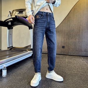 2026春季新款加厚抓毛牛仔裤男士修身小脚裤高品质长裤901N32P68图片