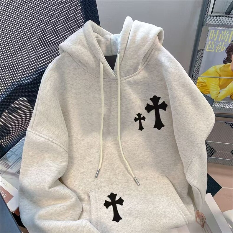 春款男女连帽卫衣十字架拼接宽松休闲外套大码S-5XLWY700P40,女装短外套,星座1013-1