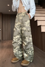 K501/P52休闲裤男迷彩服个性大码宽松潮男百搭长裤子运动直筒裤，男装休闲裤，星座1204