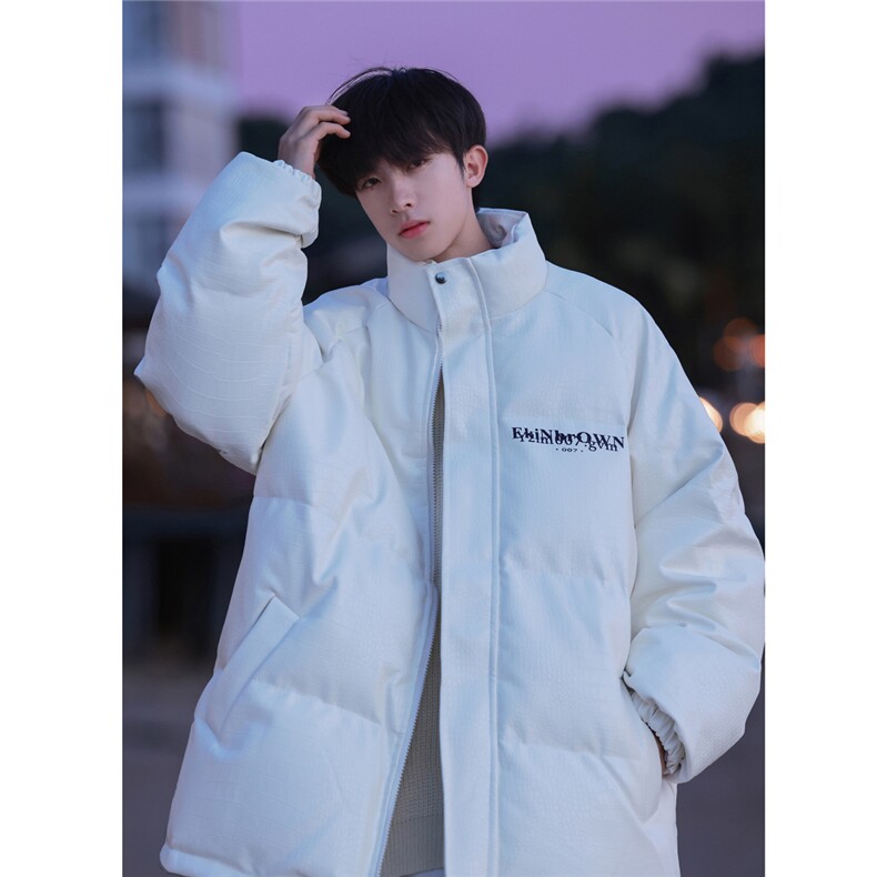 港风鳄鱼纹棉衣男手塞棉夹克PU皮棉服外套男8507P120控158,男装夹克,星座227-7